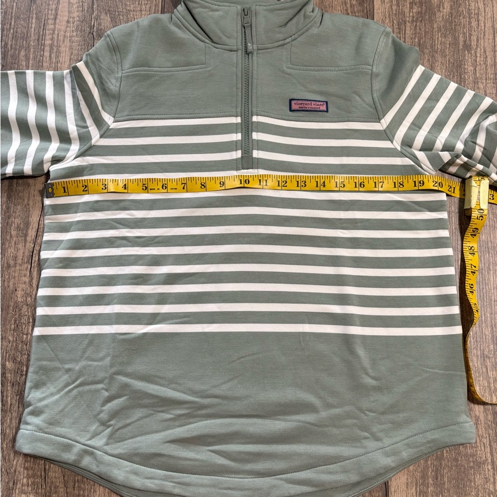 Vineyard Vines Sage Olive Quarter-Zip | shep shirt | size S - Picture 5 of 5